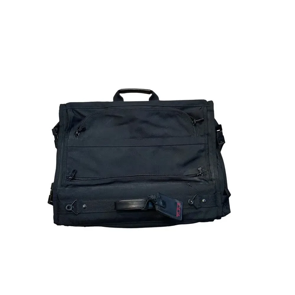 Tumi Black Ballistic Nylon Bi-Fold Carry On Garment Bag